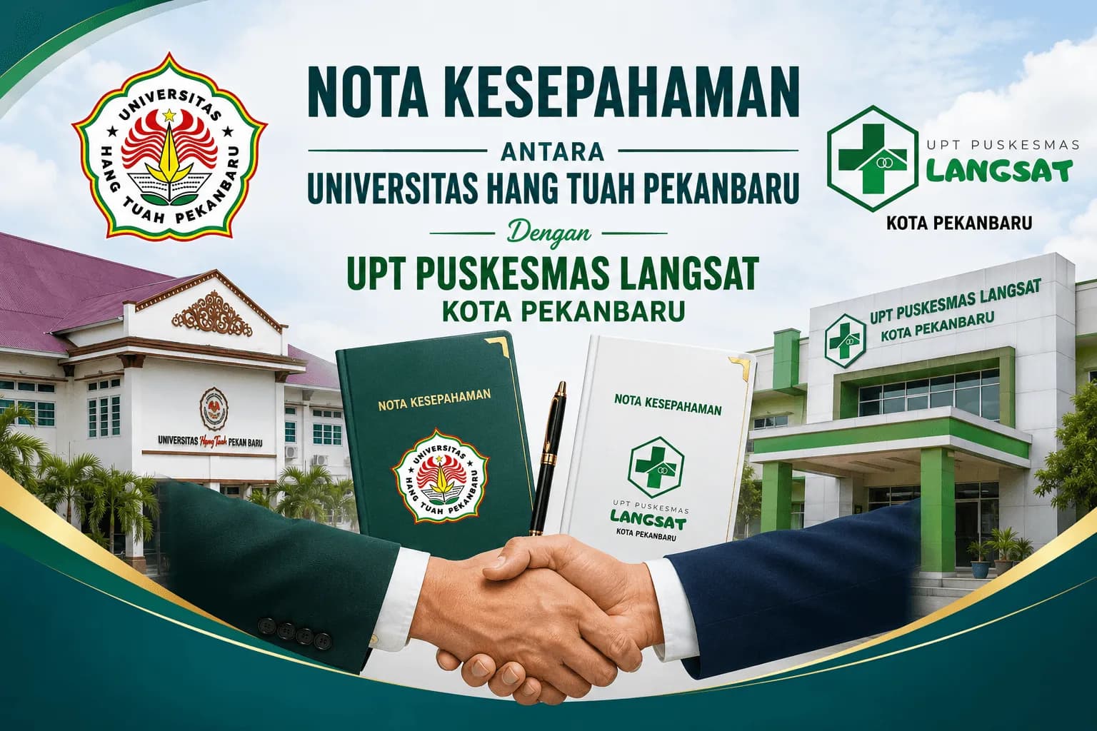 Nota Kesepahaman Memorandum Of Understanding (MOU) Universitas Hang Tuah Pekanbaru Dengan UPT Puskesmas Langsat Kota Pekanbaru 
