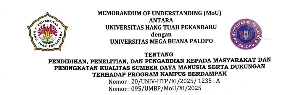 Memorandum Of Understanding Universitas Hang Tuah Pekanbaru dengan Universitas Mega Buana Palopo