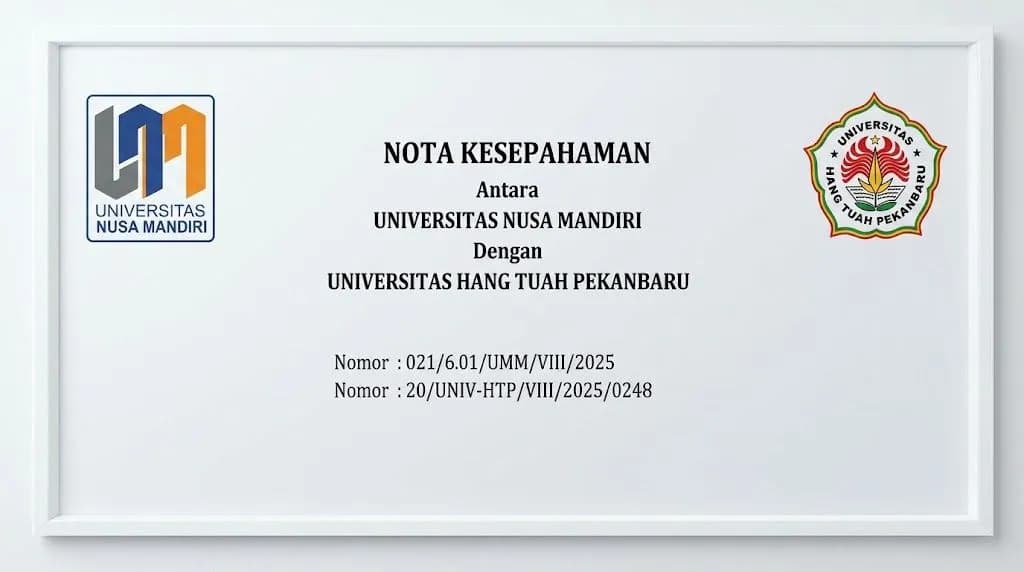 Nota Kesepahaman Universitas Nusa Mandiri dengan Universitas Hang Tuah Pekanbaru
