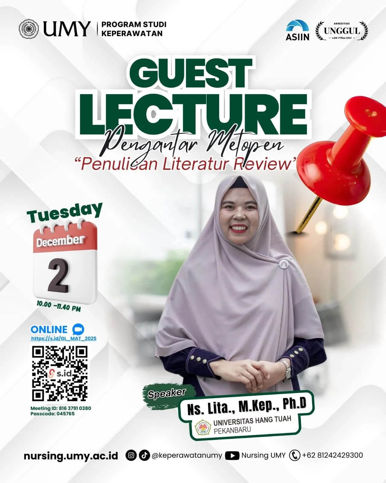 Guest Lecture Kolaborasi Universitas Hang Tuah Pekanbaru dan UMY