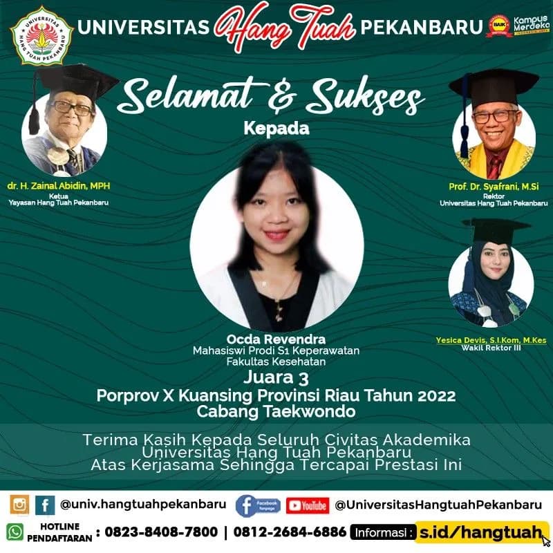Mahasiswa S1 Keperawatan Raih Prestasi dikejuaraan Provprov Riau X 2022 Cabang Olahraga Taekwondo