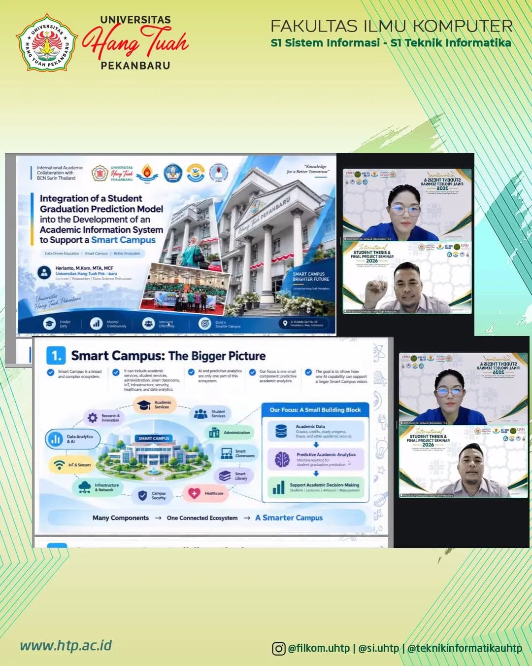 Go International! Dosen dan Mahasiswa Filkom UHTP Presentasikan Inovasi Teknologi dalam Seminar Internasional Bersama BCN Surin Thailand